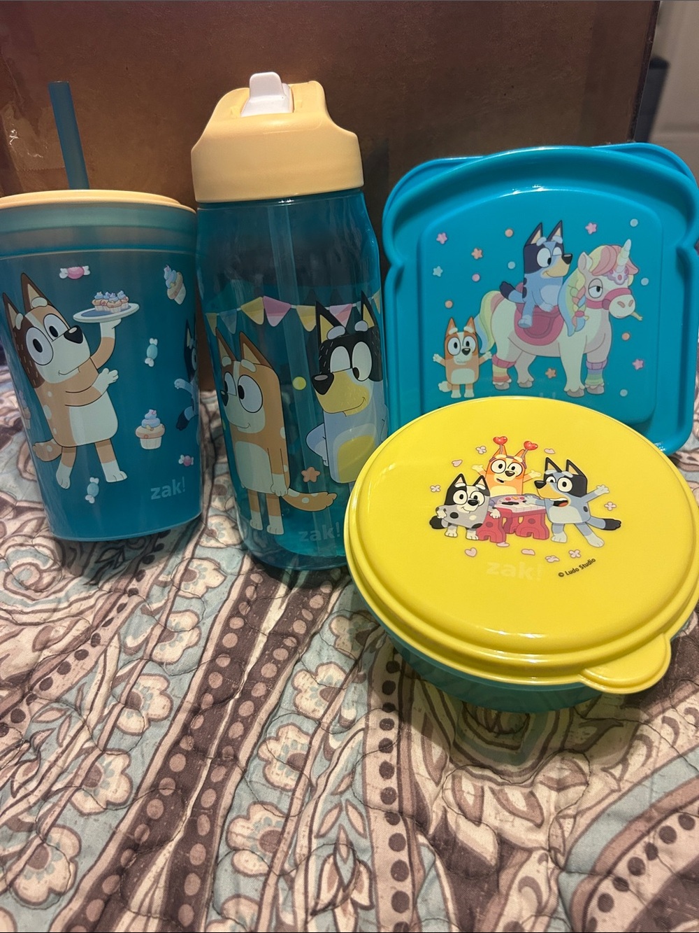 Zak! Bluey Kids Lunch Set in Blue and Yellow